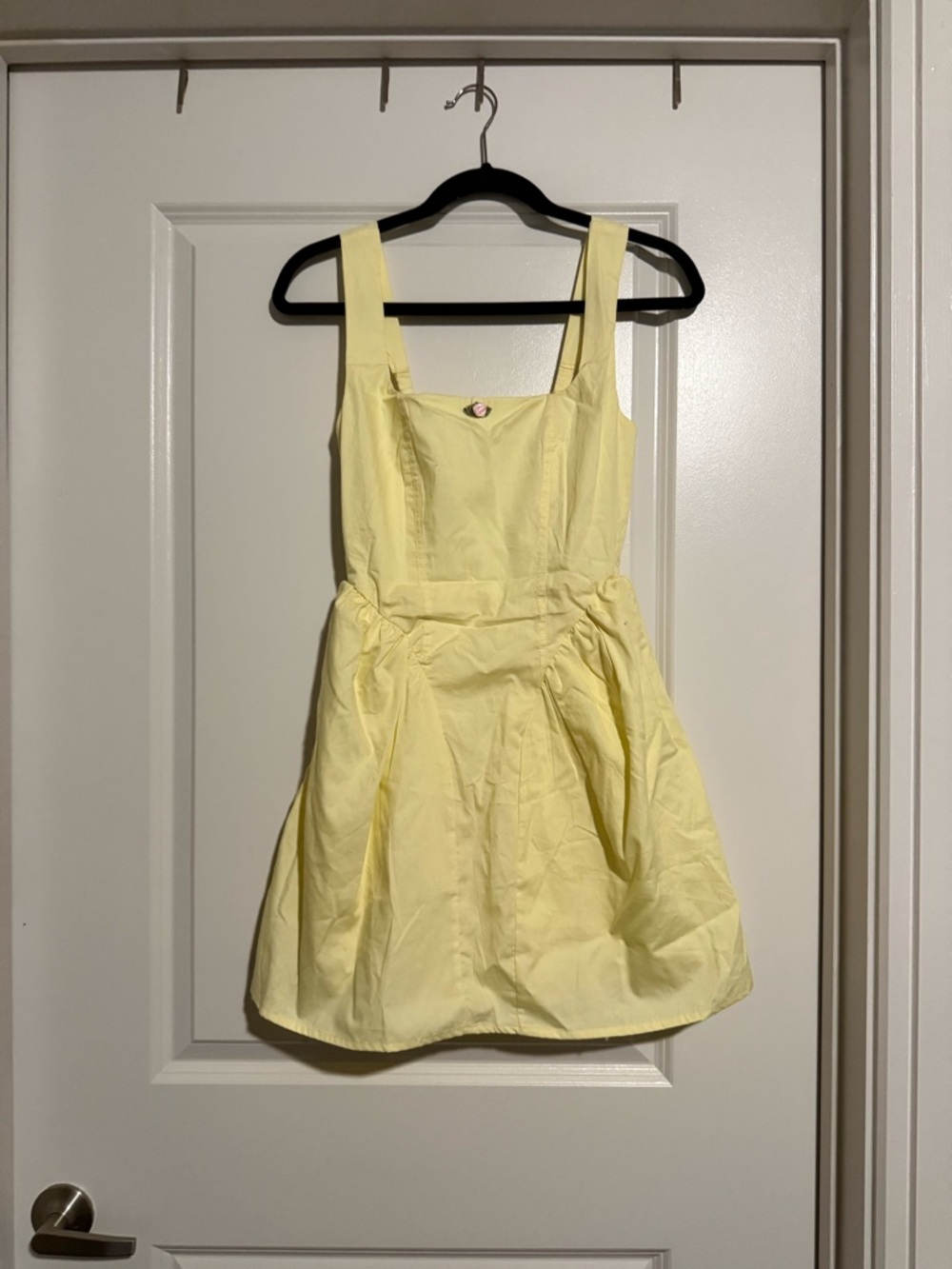 Fashionnova- Charlene Stretch Poplin Mini Dress - Butter Yellow